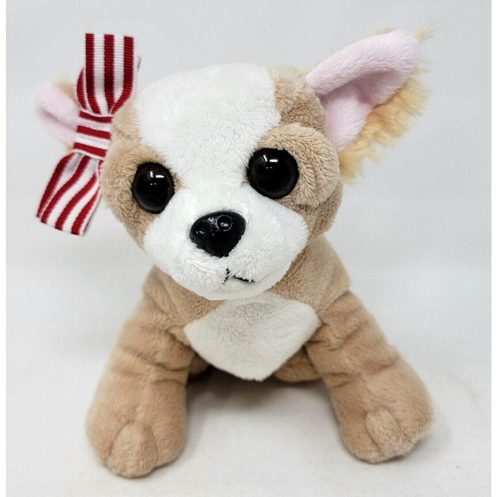 Ganz Webkinz Plush Tan White Chihuahua Dog Puppy No Tag No Code Stuffed Toy 9"